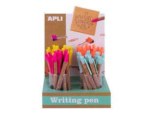 APLI Fluor - stylo à bille - bleu (pack de 48)