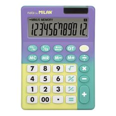 Calculadora 12 digitos sunset lila - turquesa
