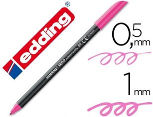 edding 1200 - Rotulador de punta de fibra - rosa neón - tinta al agua - 0.5-1 mm