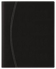 Agenda spiralé Genova Omega 27 - 1 semaine sur 2 pages - 21 x 27 cm - noir - Brepols