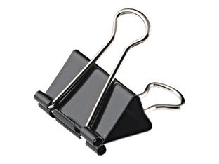 Wonday - 12 Pinces double clip - repliables - 19 mm - noir