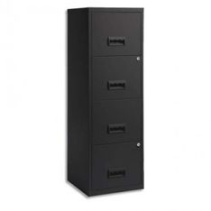 Classeur 4 tiroirs pour dossiers suspendus - 125,6 x 40 x 40 cm - noir