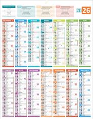 Calendrier bancaire année civile BOUCHUT "Carte de France" 43 x 55 cm Pefc 70 %