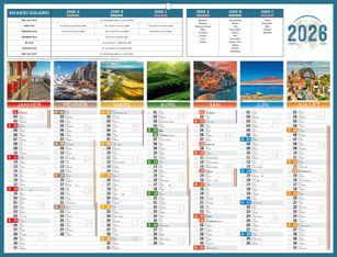 Calendrier bancaire illustré année civile BOUCHUT "Planète Medium" 32 x 42 cm Pefc 70 %