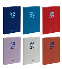 Agenda Rainbow - 1 jour par page - 12 x 17,5 cm - 6 couleurs disponible - Brepols