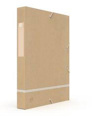 OXFORD Touareg - Boîte 24x32 cm - dos 40 mm - carte recyclée - blanc givré