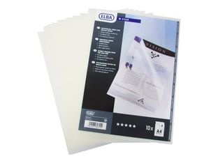 M STAR - 10 Pochettes coin -  A4 - pour 25 feuilles - 15/100 - incolore