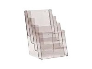 INOVSHOP - Porte-brochures de comptoir A4 - 4 compartiments