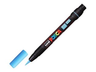 Posca - Feutre pinceau pointe souple - bleu clair