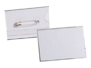 SOLVEIG badge nominatif - pour 40 x 60 mm - transparent (pack de 50)