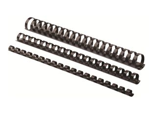 Fellowes - 100 anneaux de reliure en plastique - 10 mm - jusqu'à 55 feuilles - noir