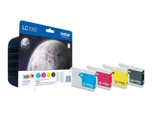Brother LC1000 - Pack de 4 - noir, cyan, magenta, jaune - cartouche d'encre originale