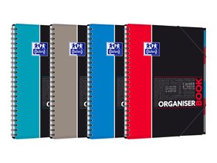 Oxford Etudiants - Cahier trieur Organiserbook A4+ (24 x 29,7 cm) - 160 pages - grands carreaux (Seyes) - disponible dans différentes couleurs