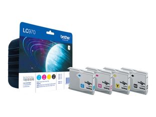 Brother LC970 - Pack de 4 - noir, cyan, magenta, jaune - cartouche d'encre originale