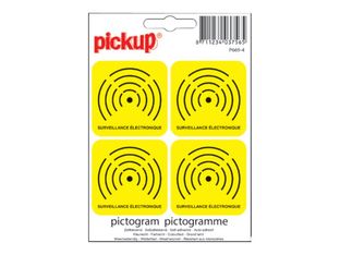 Pickup - Pictogramme - Surveillance électronique - 4 autocollants de 50 mm