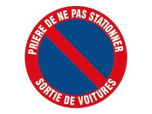 Pickup - Pictogramme rond - Défense de stationner / sortie de voitures - 300 mm