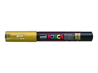 POSCA PC-1M - Marcador - permanente - oro - tinta pigmentada al agua - 1 mm - extrafino