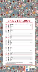 Calendrier bloc mensuel à feuillets année civile BOUCHUT "409 Végétal" 19 x 36 cm Pefc 70 %