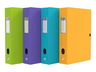 Oxford Memphis - Boîte de classement plastique - dos 80 mm - disponible dans différentes couleurs pastels