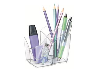 CEP Ellypse - Multipot à crayons 4 compartiments - cristal