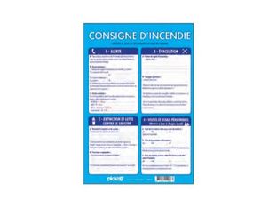 Pickup - Panneau d'affichage - Consignes d'incendie