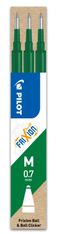 Pilot FriXion Ball - Relleno - verde - 0.7 mm - fino (paquete de 3)