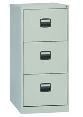 Classeur métallique monobloc professionnels - 3 tiroirs - H102 x L41 x P62 cm - gris clair