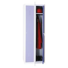 Vestiaire Industrie Propre (à monter) - colonne suivante - H180 x L30 x P51,5 cm - gris/bleu