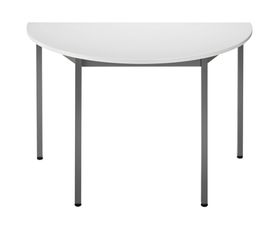 Table modulaire demi-ronde 120 cm - gris clair