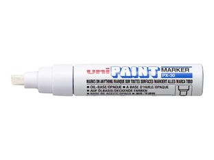 UNI PAINT PX - Marqueur permanent - pointe biseau - blanc