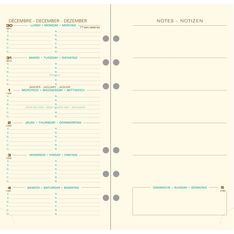 Exacompta Exatime 17 Pocket - Recharge pour organiseur - 1 semaine sur 2 pages - 9,8 x 17,2 cm