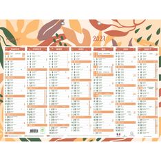 Calendrier recyclé Forever - 7 mois par face - 55 x 40,5 cm - Exacompta