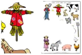 Apli - 3 feuilles gommettes ferme