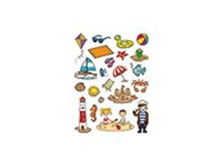 Apli - 3 feuilles gommettes plage