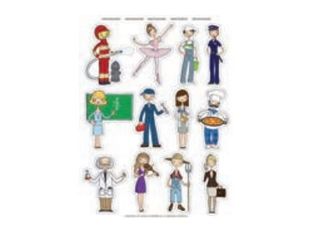 Apli - 3 feuilles gommettes professions