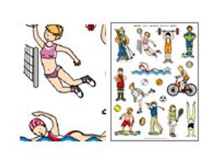 Apli - 3 feuilles gommettes sports