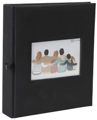 Album photos classique personnalisable mémo 200 ERICA "Square" pour 200 photos 11,5 x 15 cm coloris noir