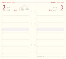 Oberthur 17 - Recharge pour organiseur - 1 jour par page - 10 x 17 cm