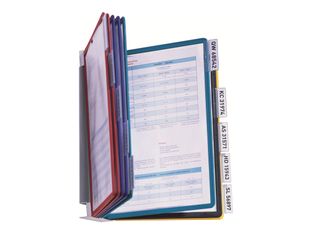 Durable Vario - Support mural de consultation avec 10 pochettes A4 - couleurs assorties