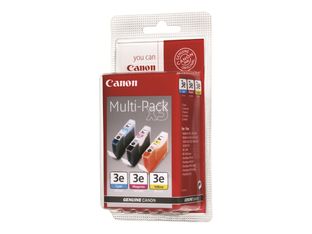 Canon BCI-3E - Pack de 3 - cyan, magenta, jaune - cartouche d'encre originale