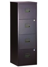 Classeur métallique monobloc - 4 tiroirs - H130 x L41 x P40 cm - anthracite