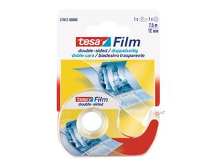 Tesa - Double face transparent sur dévidoir jetable - 12 mm x 7,5 m