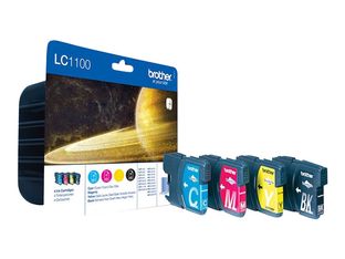 Brother LC1100 - Pack de 4 - noir, cyan, magenta, jaune - cartouche d'encre originale
