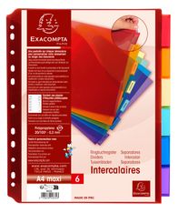 Exacompta Exactive - Pochette intercalaire 6 positions - A4 - polypropylène