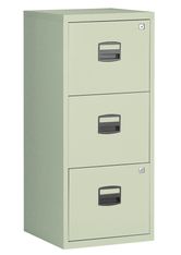 Classeur métallique monobloc - 3 tiroirs - H102 x L41 x P40 cm - beige