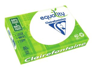 Clairefontaine Equality - Papier blanc - A3 (297 x 420 mm) - 80 g/m² - 50% recyclé - Ramette de 500 feuilles