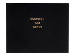 Exacompta - Registre des décès pour les hôpitaux, établissements sociaux - 24 x 32 cm
