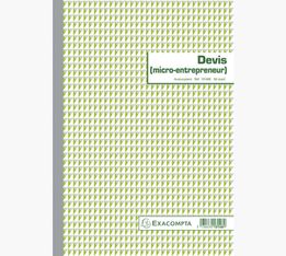 Exacompta - Manifold Carnet de devis pour micro-entrepreneurs - 50 dupli - A4