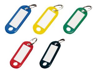 Sign - 20 Porte-clés - 56 x 22 mm - plastique - couleurs assorties