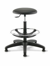 Siege technique TECNIK TC10 - tabouret assis-debout - hauteur réglable jusqu'à 80 cm - repose-pieds réglable - noir